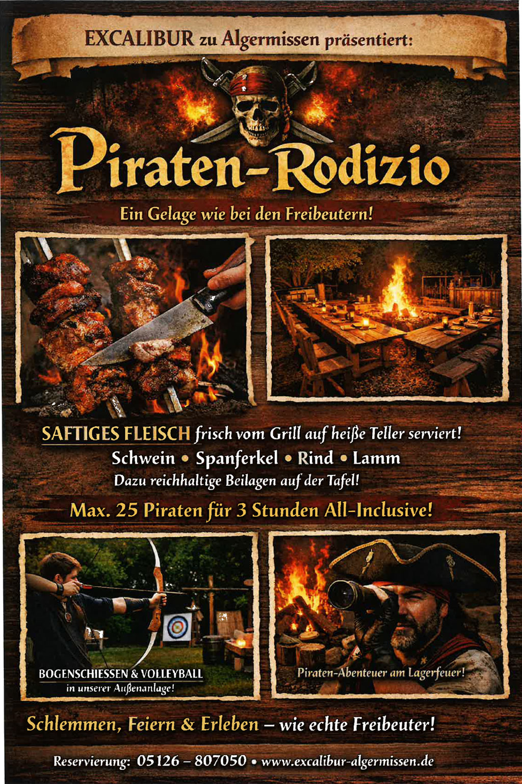 Piraten-Rodizio in der Eventgastronomie "EXCALIBUR"