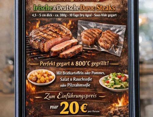 Steak-Special im „EXCALIBUR“: Duroc-Steaks vom 800°C-Grill – jeden Donnerstag & Sonntag