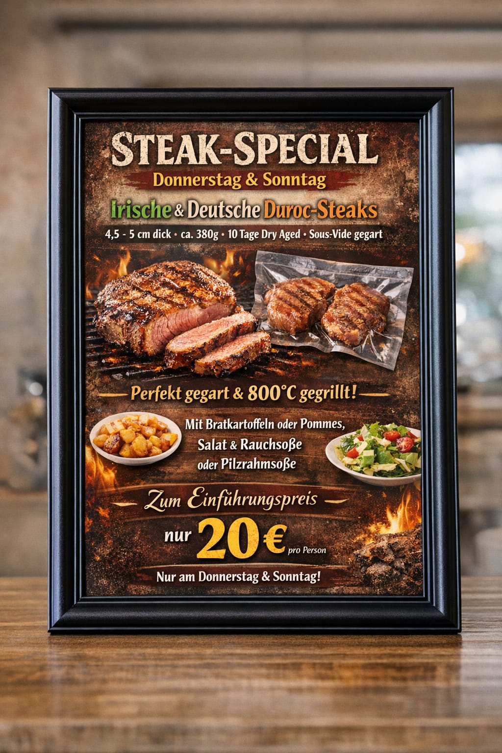 Steak-Special in der Eventgastronomie Excalibur