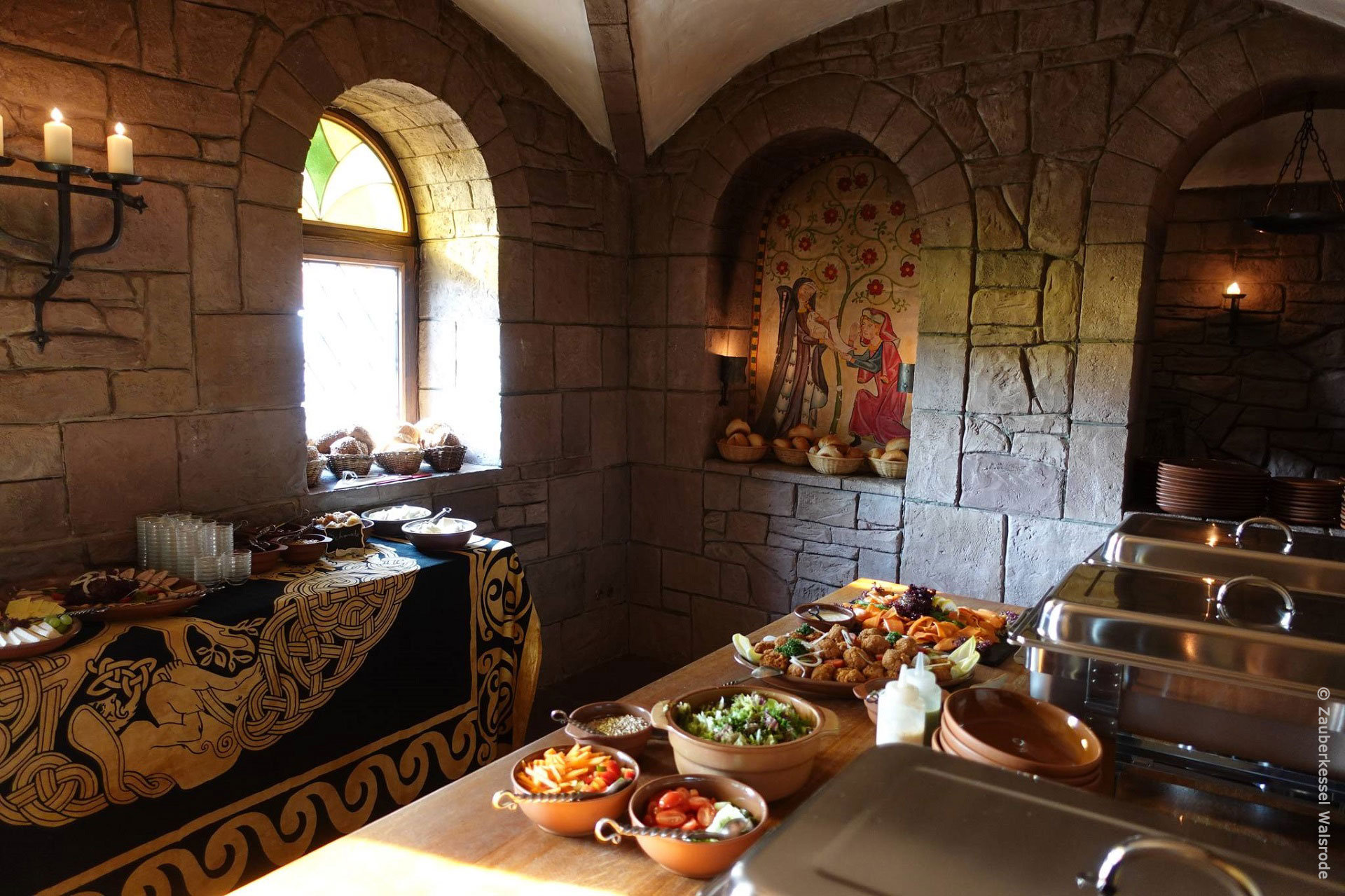 Veganes Buffet im ehemaligem veganen Mittelalter-Restaurant Zauberkessel in Walsrode